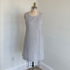 Eileen Fisher Stripe Summer Dress Organic Cotton